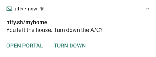 notification with actions